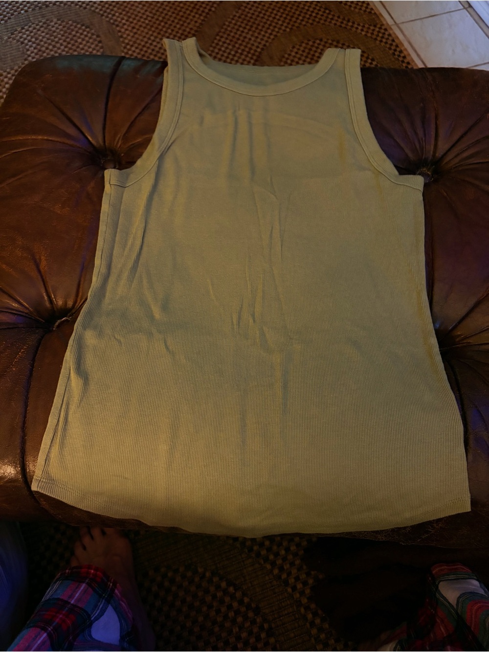 A New Day Soft and Snug Crop Ribbed Tank Top Size L  EUC